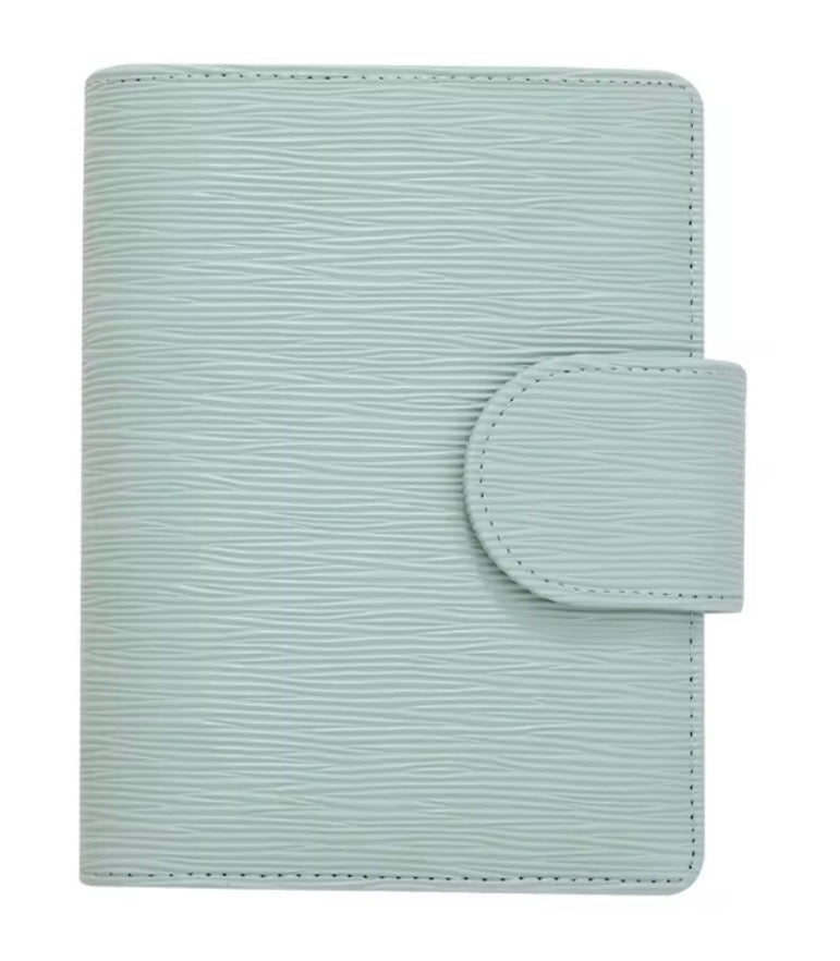 A6 RIPPLE LEATHER, LUXURY BUDGET BINDER, WIDE STRAP