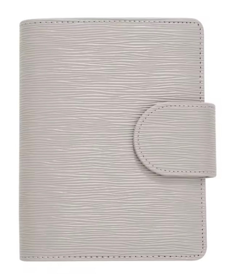 A6 RIPPLE LEATHER, LUXURY BUDGET BINDER, WIDE STRAP