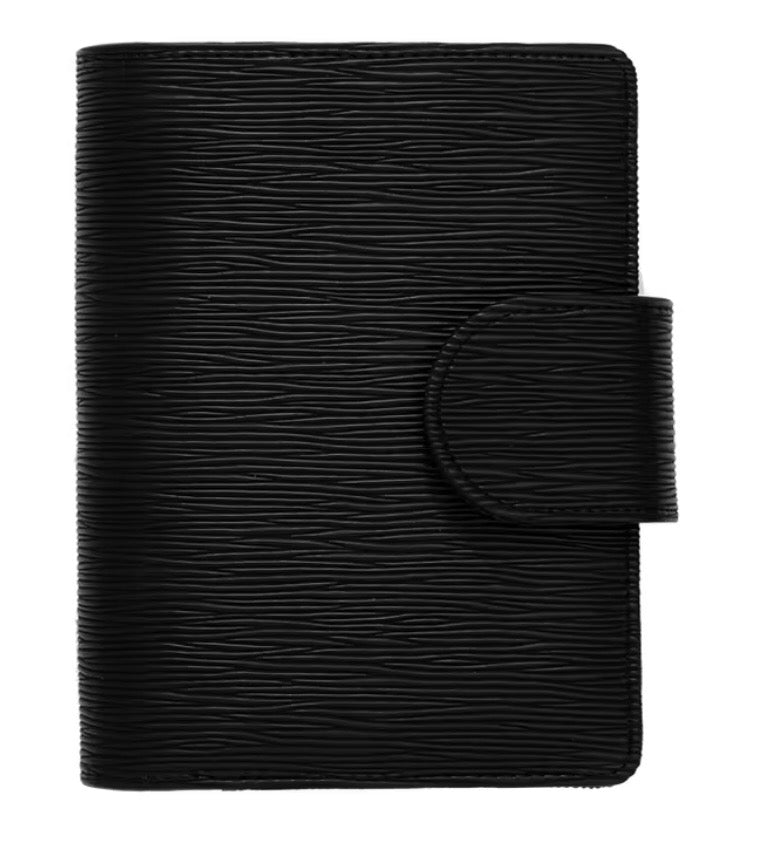 A6 RIPPLE LEATHER, LUXURY BUDGET BINDER, WIDE STRAP