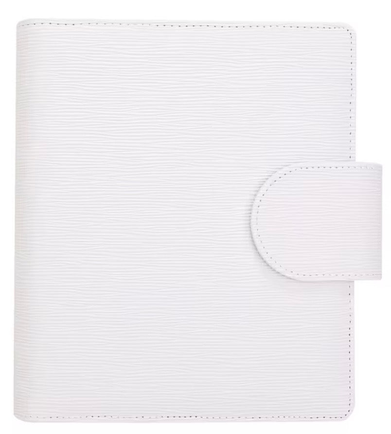 A5 RIPPLE LEATHER, LUXURY BUDGET BINDER, WIDE STRAP
