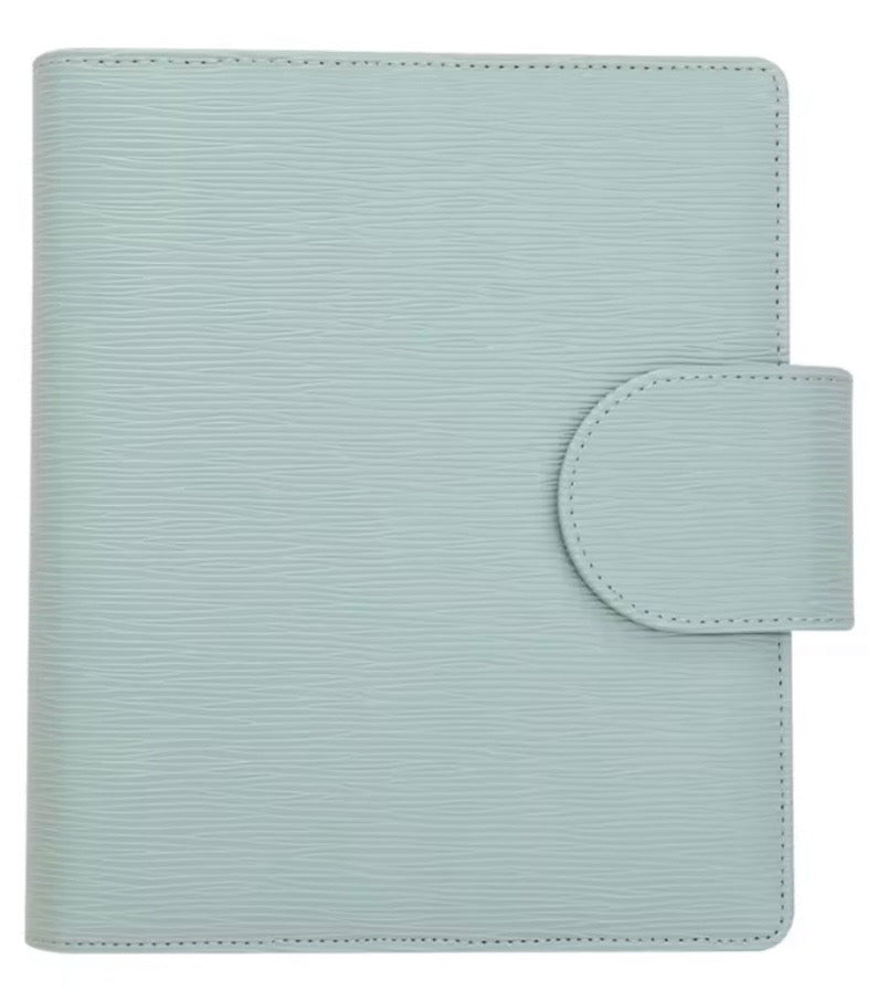 A5 RIPPLE LEATHER, LUXURY BUDGET BINDER, WIDE STRAP