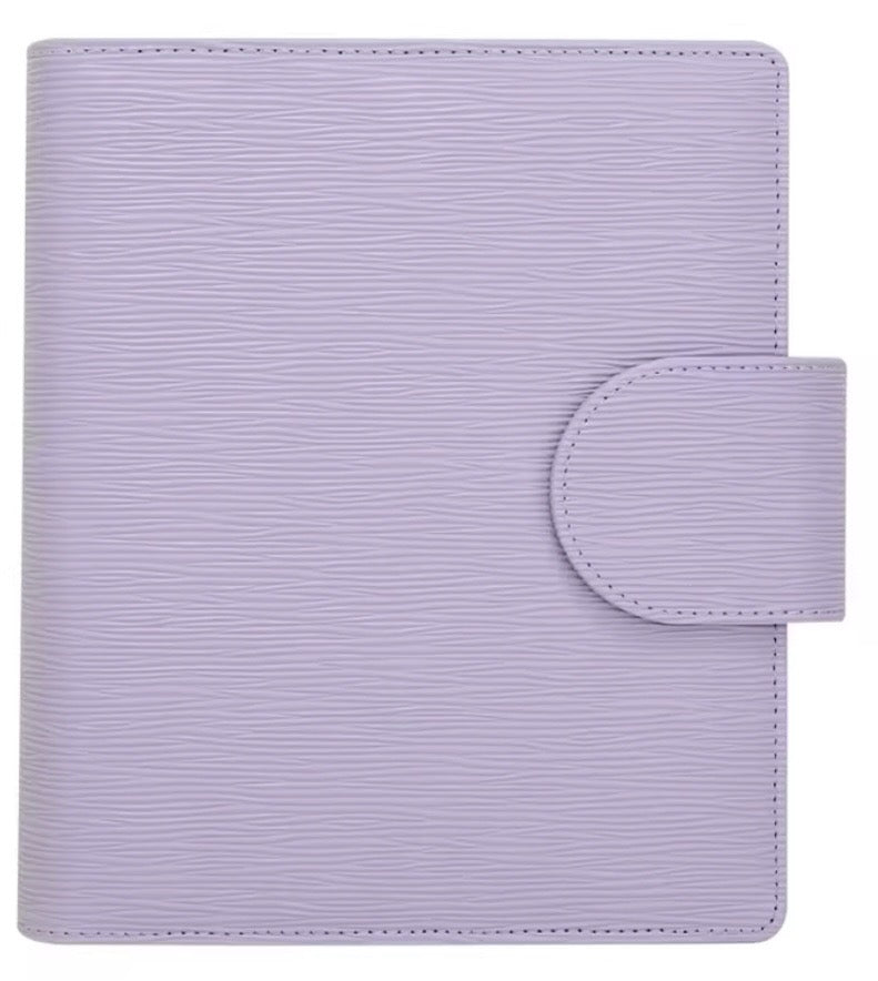 A5 RIPPLE LEATHER, LUXURY BUDGET BINDER, WIDE STRAP