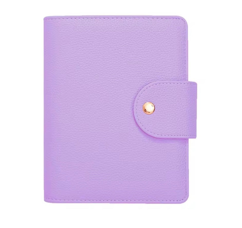A6 PEBBLE LEATHER, LUXURY BUDGET BINDER, WIDE STRAP