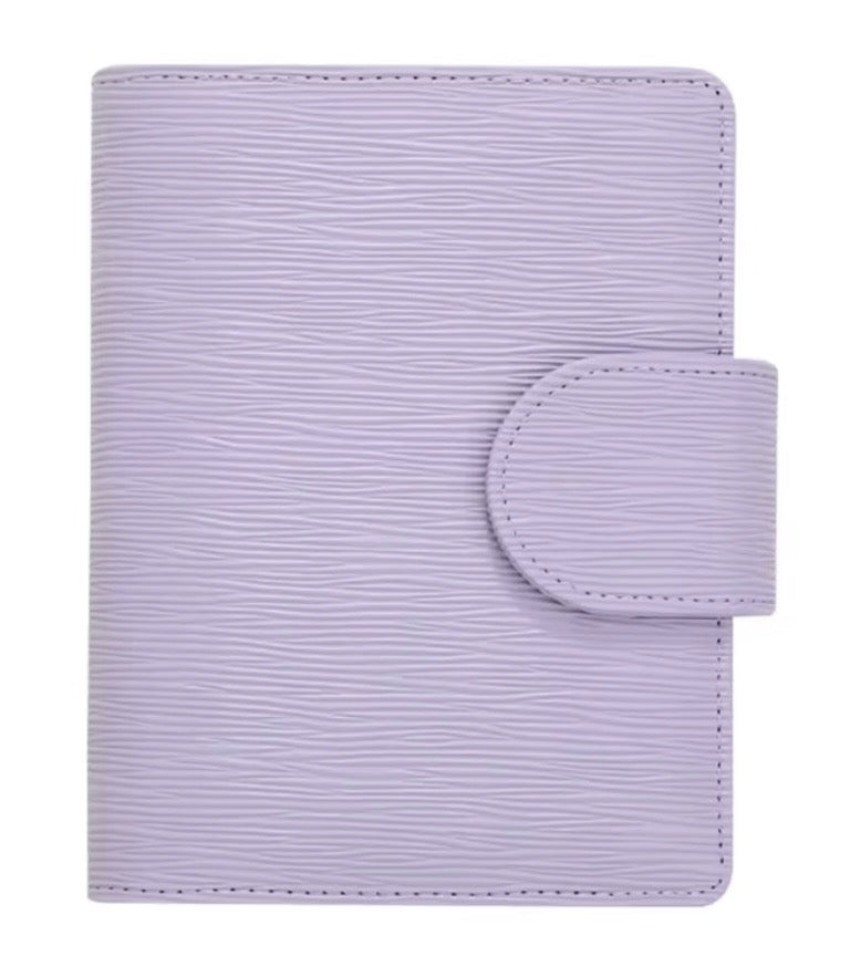 A6 RIPPLE LEATHER, LUXURY BUDGET BINDER, WIDE STRAP