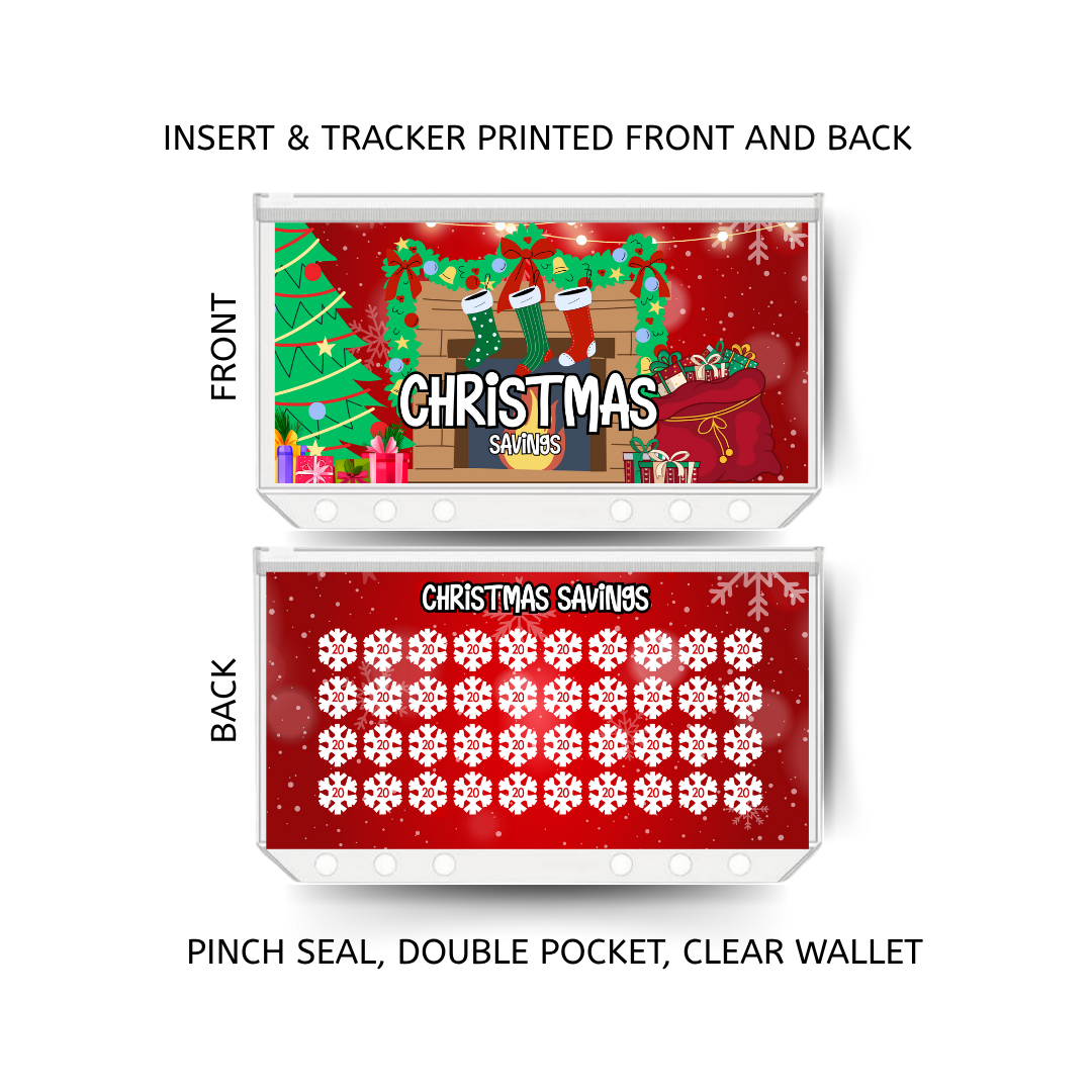 CHRISTMAS double insert & tracker plus a clear, twin pocket, pinch seal wallet