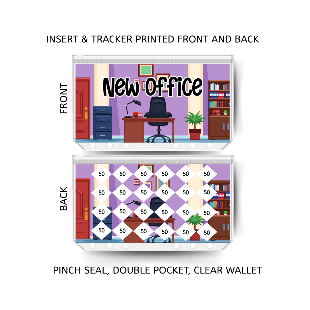 NEW OFFICE savings double insert & tracker plus a clear, twin pocket, pinch seal wallet
