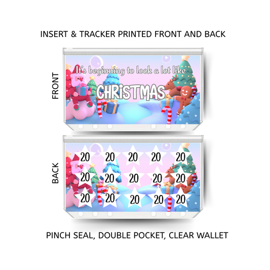 CHRISTMAS savings double insert & tracker plus a clear, twin pocket, pinch seal wallet