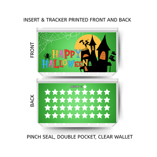 HALLOWEEN savings double insert & tracker plus a clear, twin pocket, pinch seal wallet
