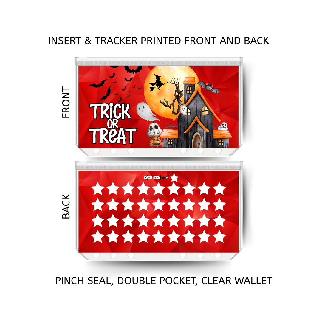 HALLOWEEN savings double insert & tracker plus a clear, twin pocket, pinch seal wallet
