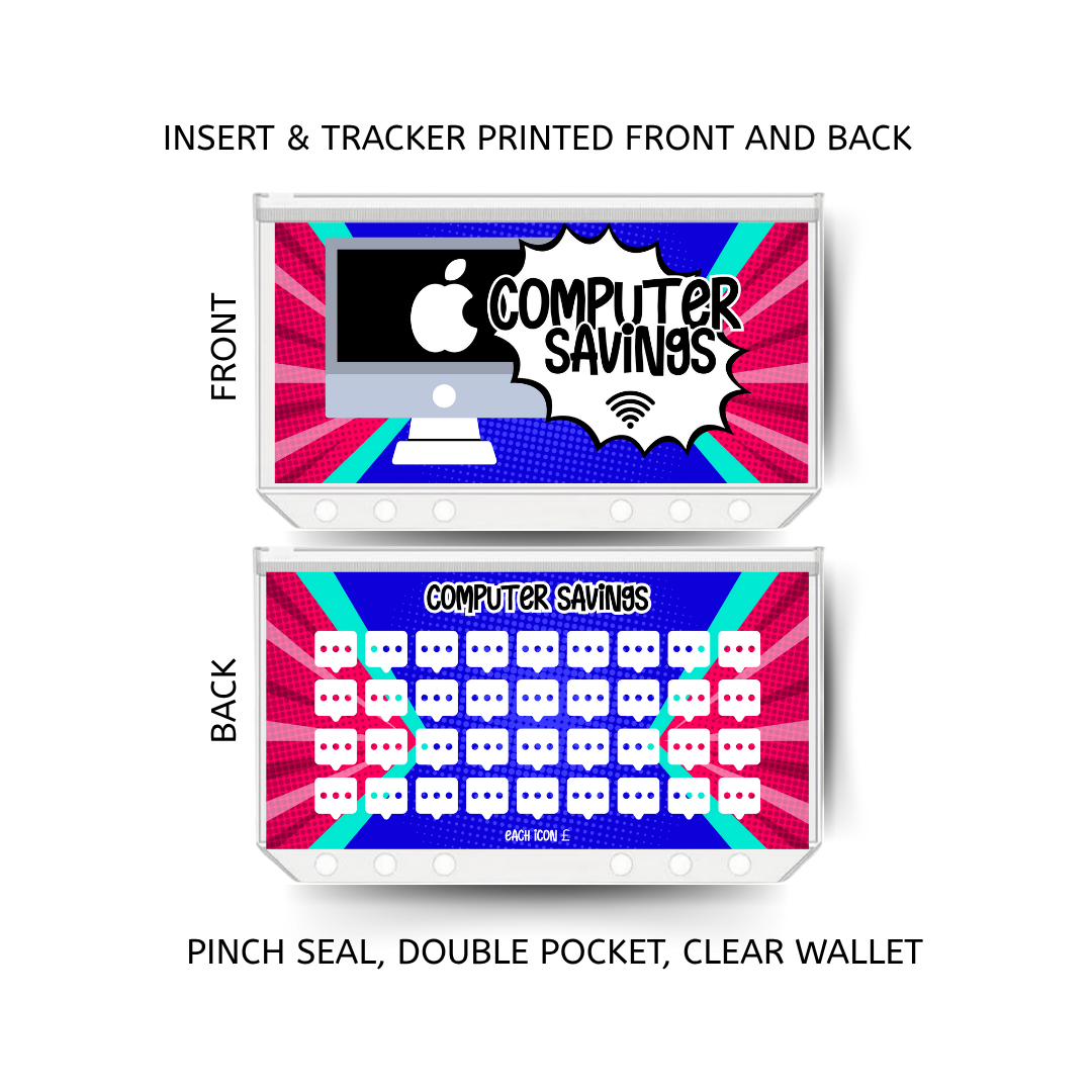 COMPUTER SAVINGS double insert & tracker plus a clear, twin pocket, pinch seal wallet