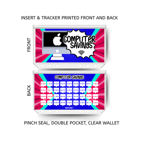 COMPUTER SAVINGS double insert & tracker plus a clear, twin pocket, pinch seal wallet