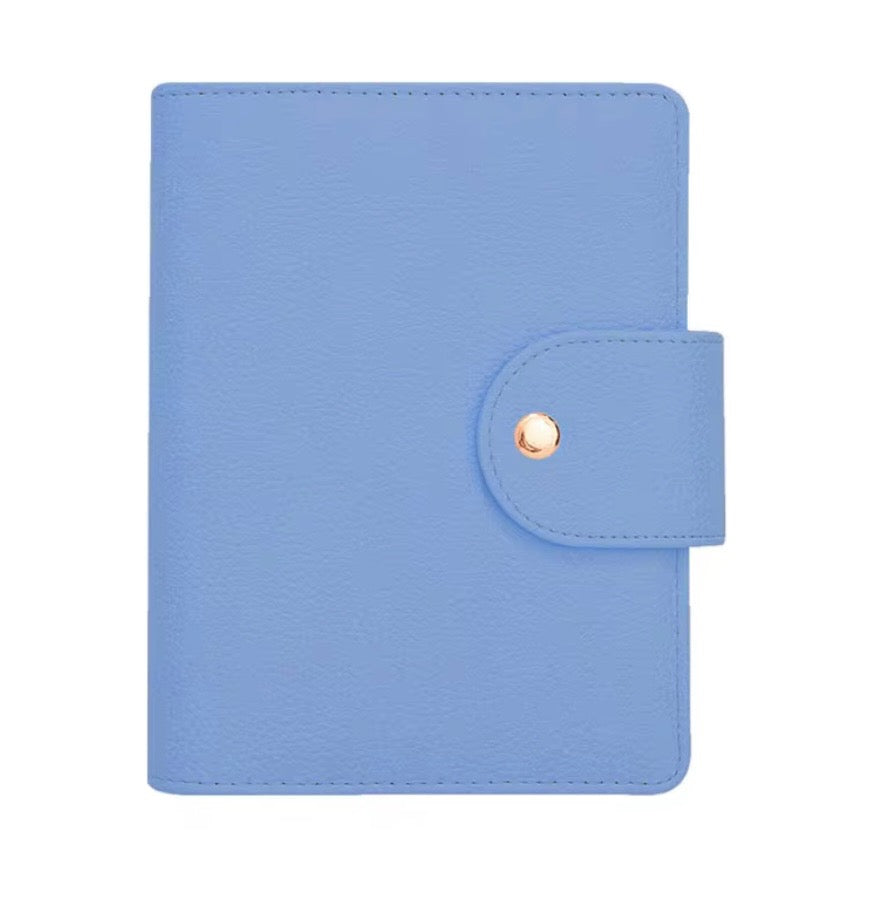 A6 PEBBLE LEATHER, LUXURY BUDGET BINDER, WIDE STRAP