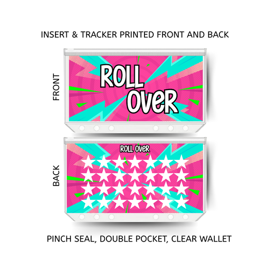 ROLLOVER double insert & tracker plus a clear, twin pocket, pinch seal wallet