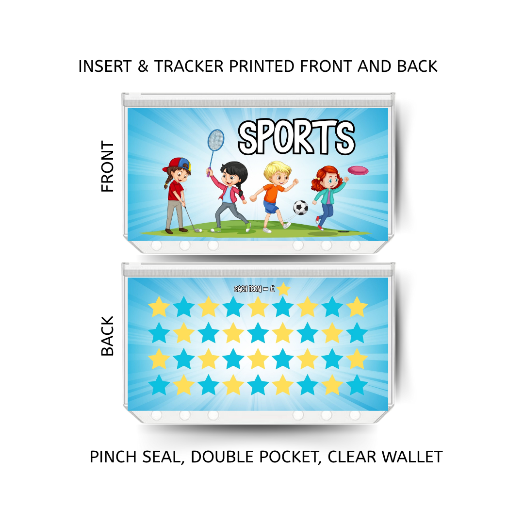 SPORTS savings double insert & tracker plus a clear, twin pocket, pinch seal wallet
