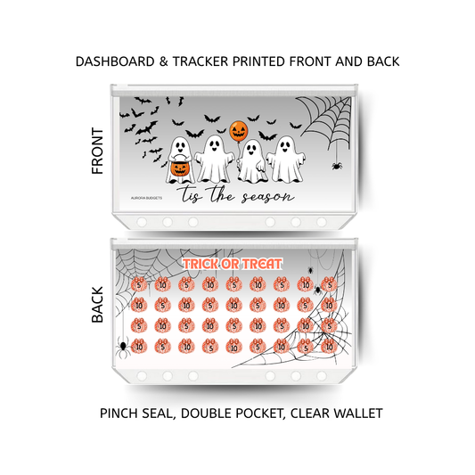 HALLOWEEN savings double insert & tracker plus a clear, twin pocket, pinch seal wallet for A6 binder