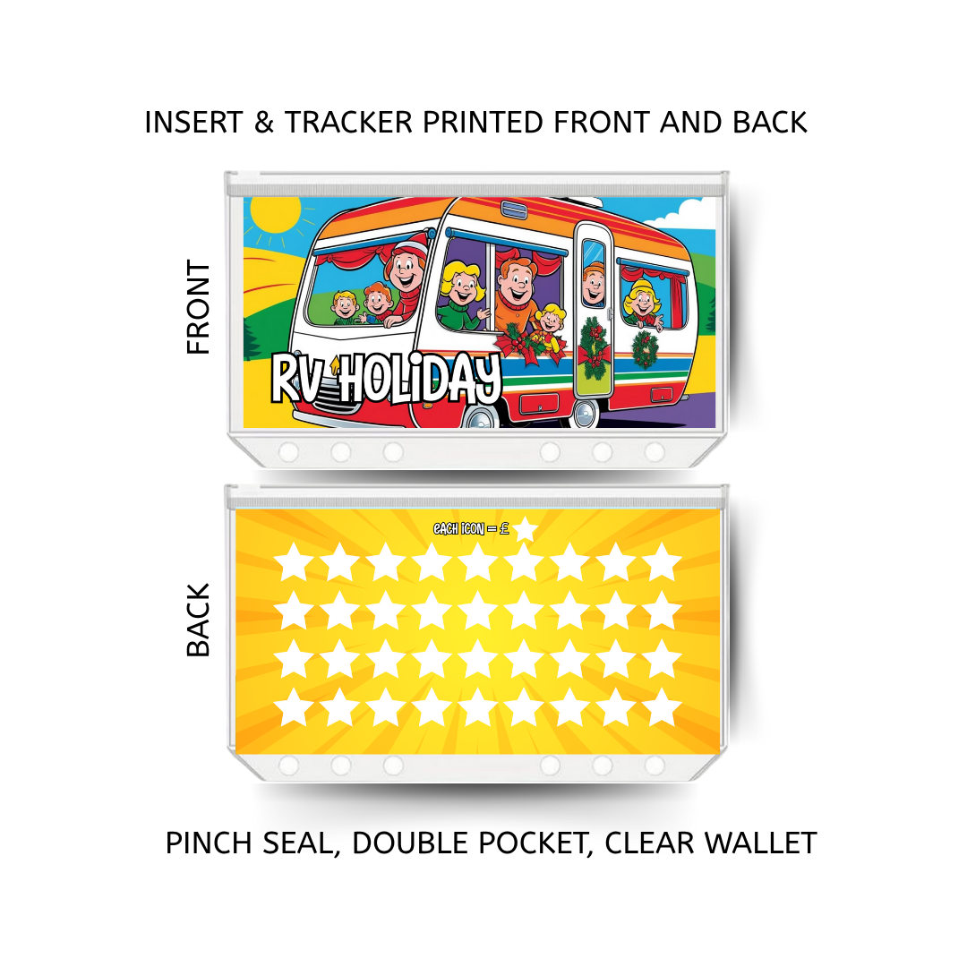 RV HOLIDAY  savings double insert & tracker plus a clear, twin pocket, pinch seal wallet