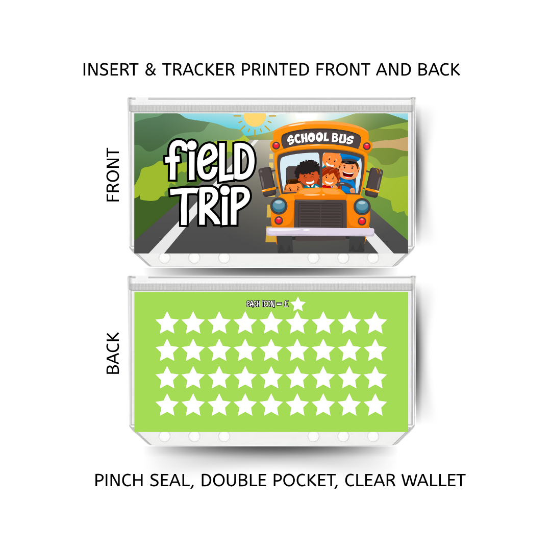FIELD TRIP savings double insert & tracker plus a clear, twin pocket, pinch seal wallet