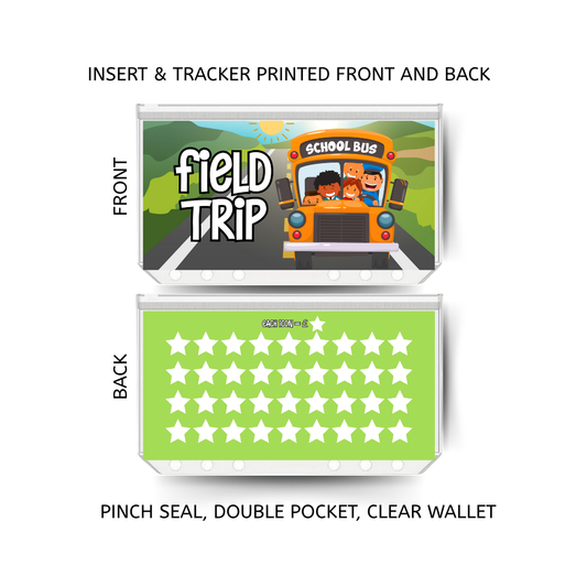 FIELD TRIP savings double insert & tracker plus a clear, twin pocket, pinch seal wallet
