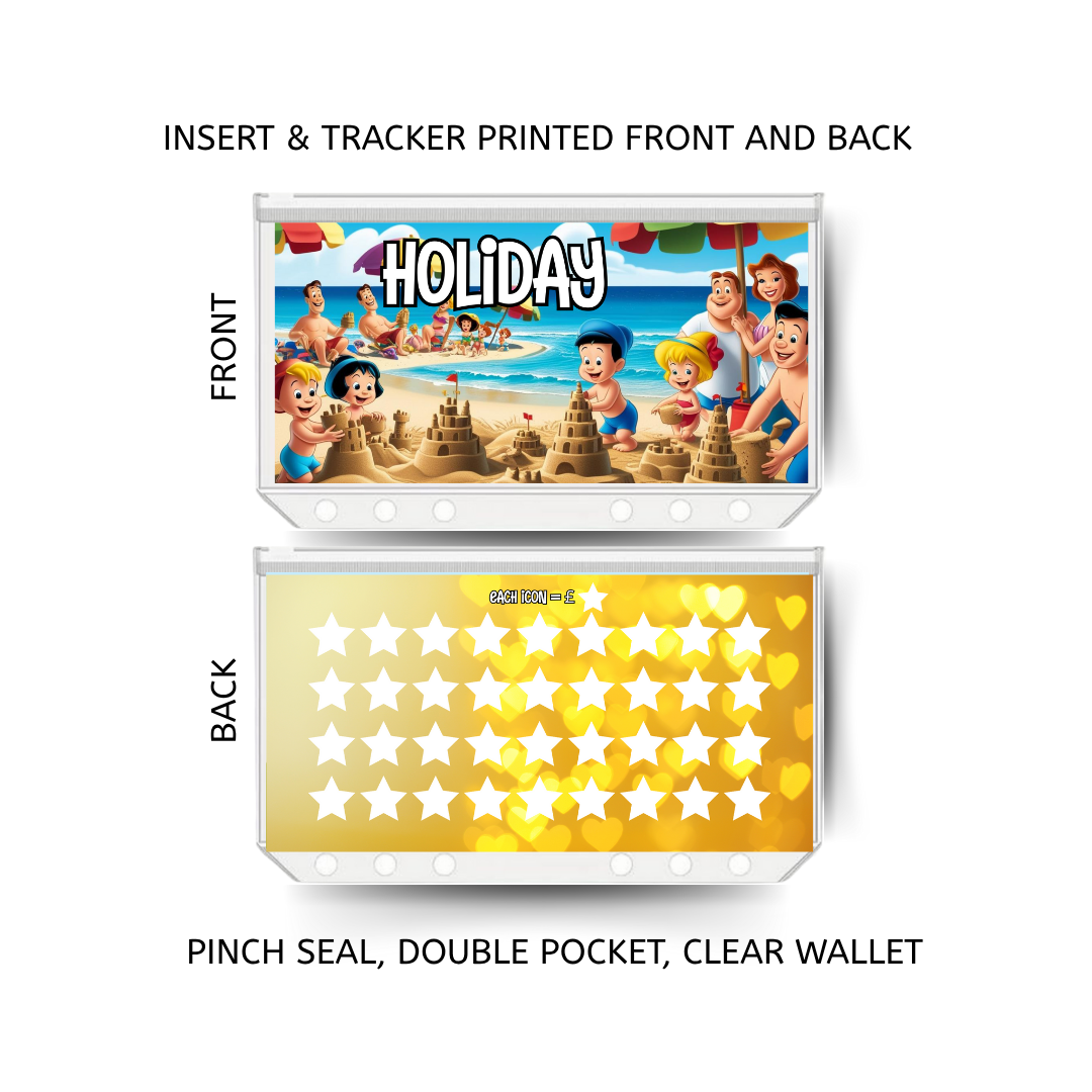 HOLIDAY savings double insert & tracker plus a clear, twin pocket, pinch seal wallet