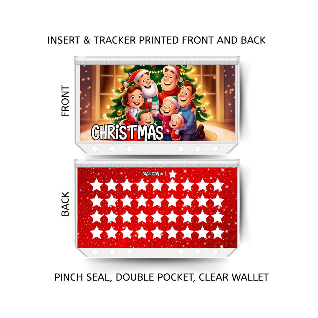 CHRISTMAS savings double insert & tracker plus a clear, twin pocket, pinch seal wallet
