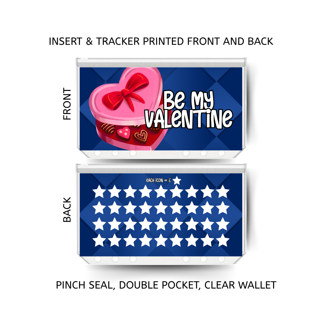 VALENTINE savings double insert & tracker plus a clear, twin pocket, pinch seal wallet