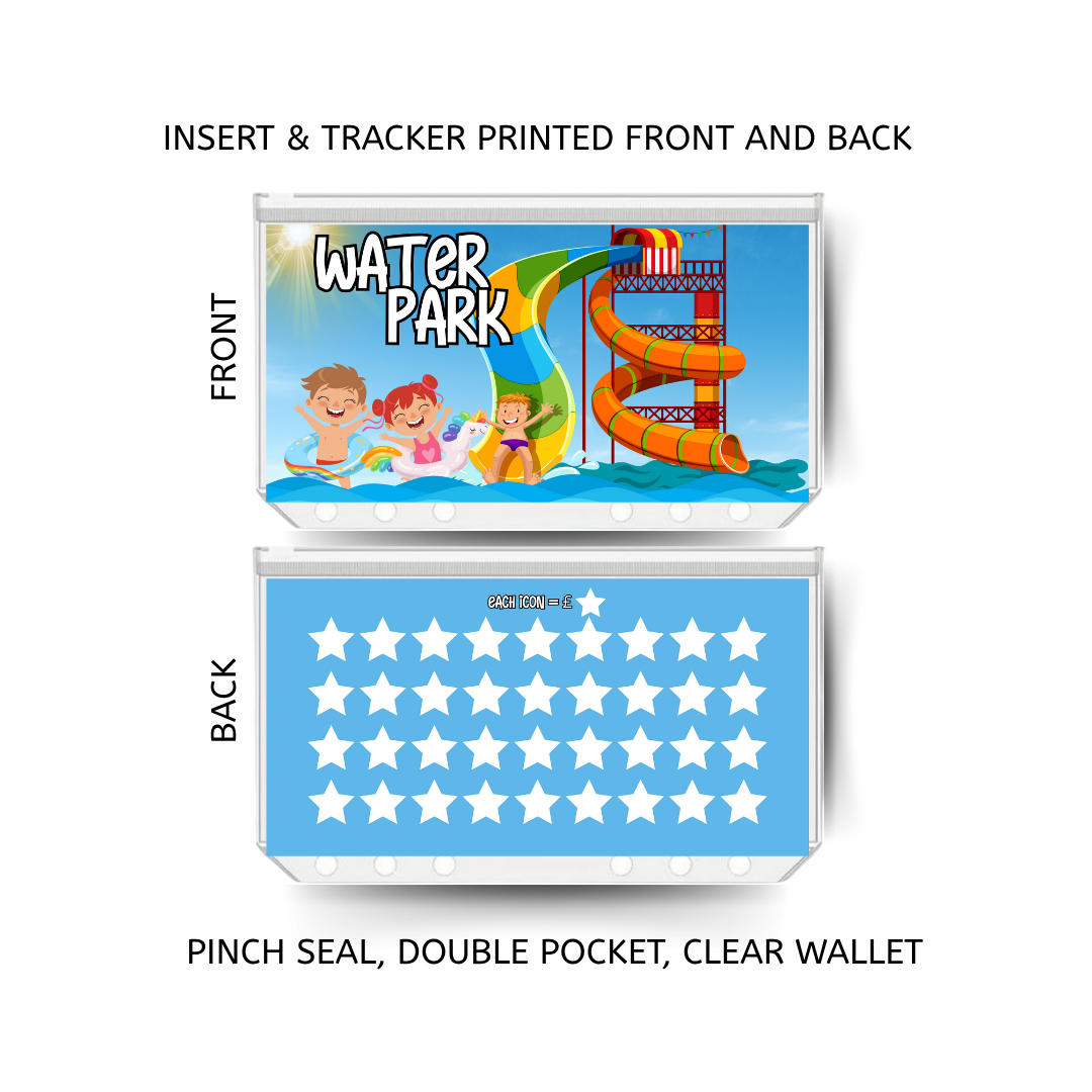 WATER PARK savings double insert & tracker plus a clear, twin pocket, pinch seal wallet