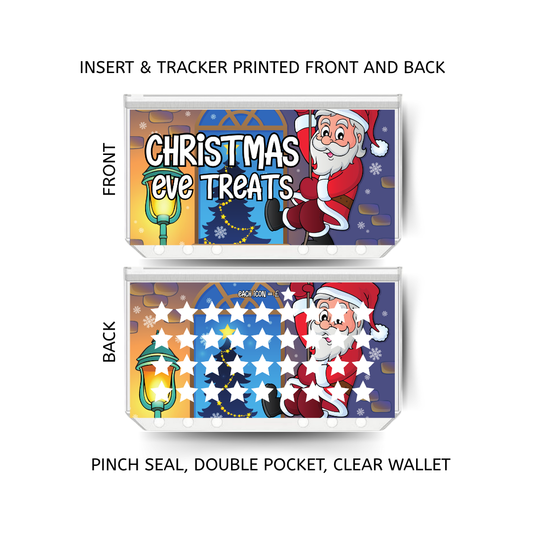 CHRISTMAS EVE TREATS savings double insert & tracker plus a clear, twin pocket, pinch seal wallet