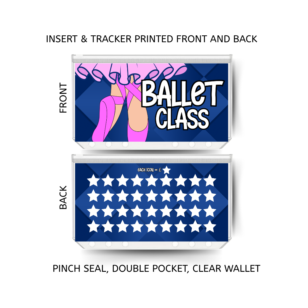BALLET CLASS savings double insert & tracker plus a clear, twin pocket, pinch seal wallet