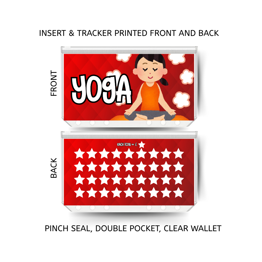 YOGO savings double insert & tracker plus a clear, twin pocket, pinch seal wallet