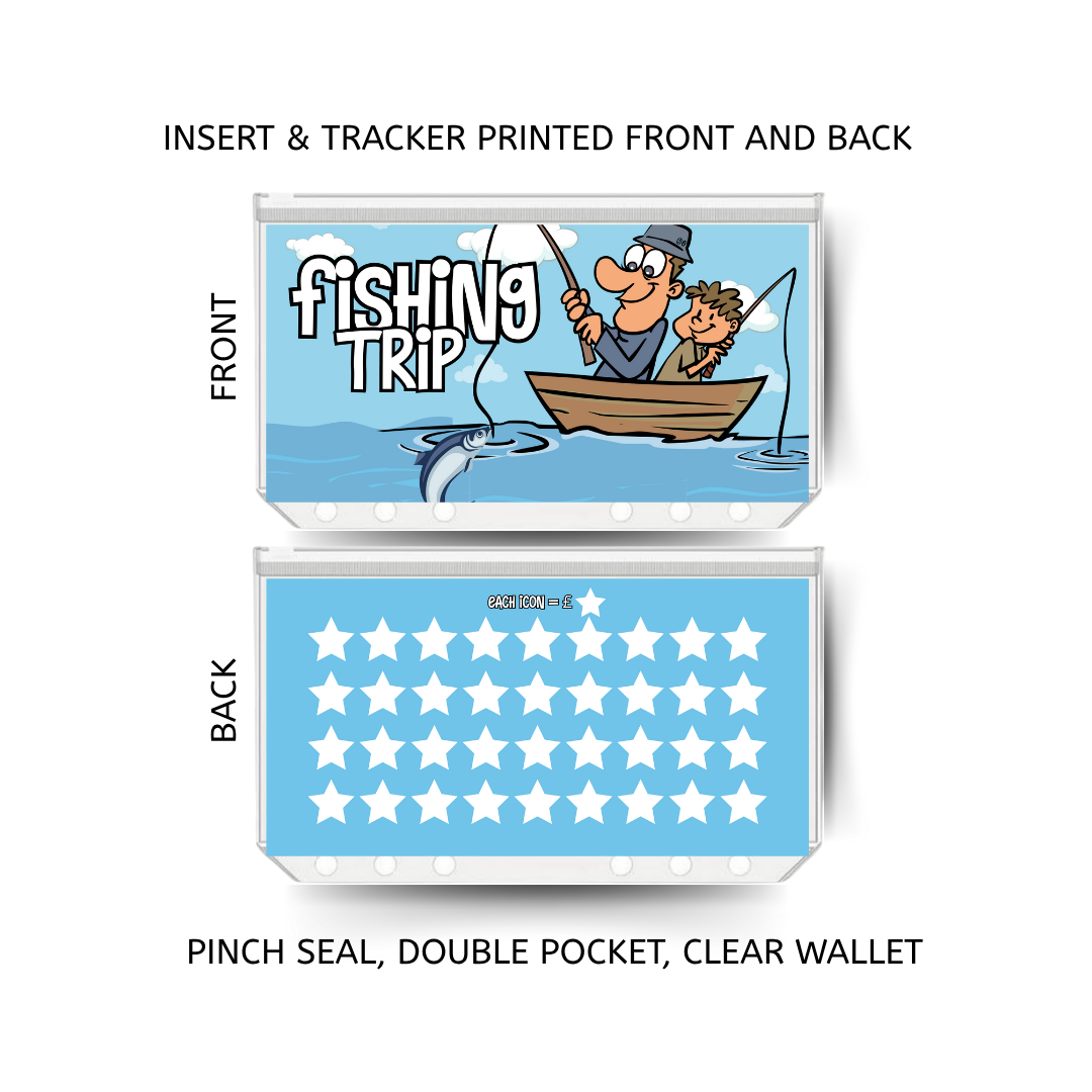 FISHING TRIP savings double insert & tracker plus a clear, twin pocket, pinch seal wallet