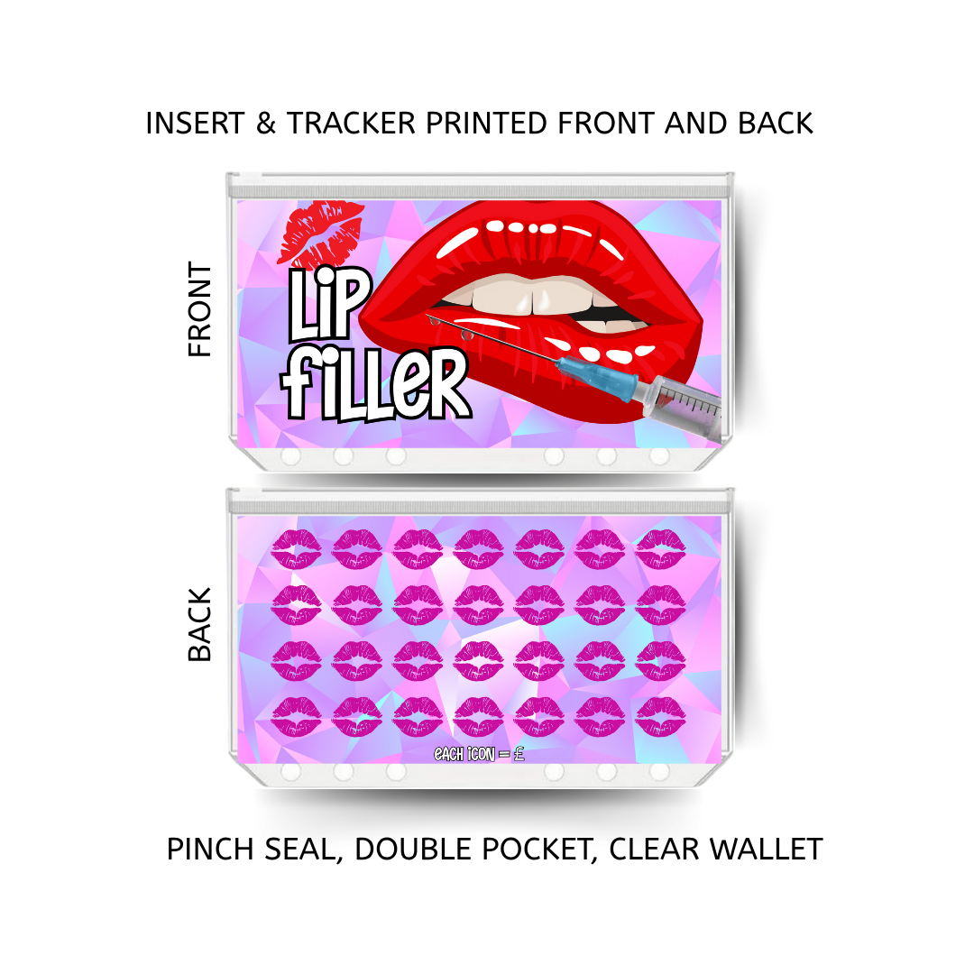 LIP FILLER savings double insert & tracker plus a clear, twin pocket, pinch seal wallet
