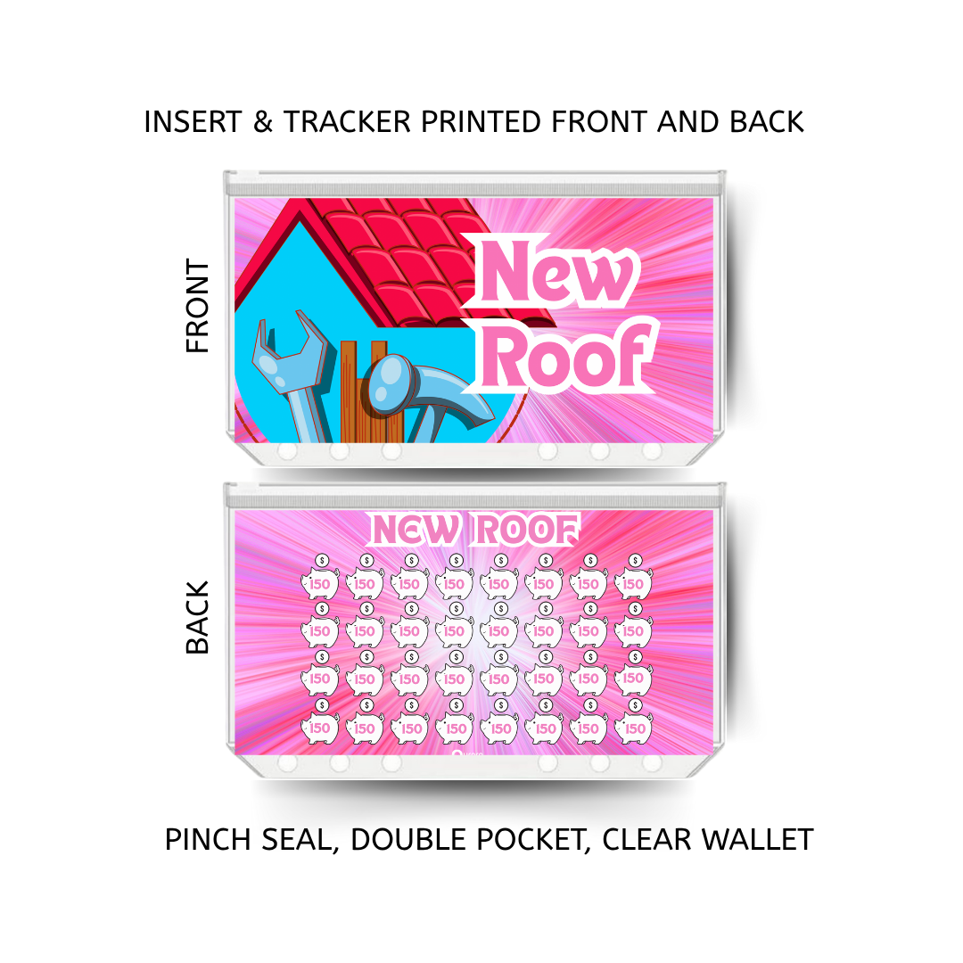 NEW ROOF savings double insert & tracker plus a clear, twin pocket, pinch seal wallet