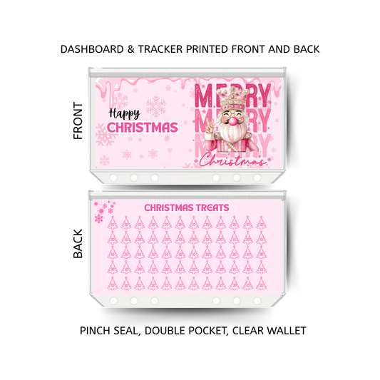 CHRISTMAS savings double insert & tracker plus a clear, twin pocket, pinch seal wallet for A6 binder