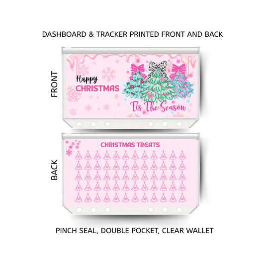 CHRISTMAS savings double insert & tracker plus a clear, twin pocket, pinch seal wallet for A6 binder