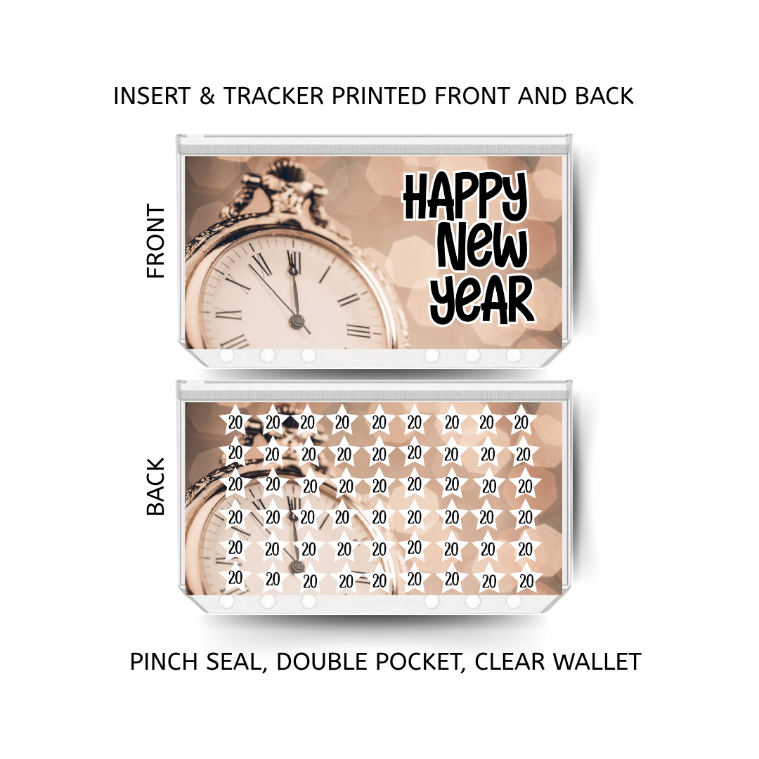 NEW YEAR savings double insert & tracker plus a clear, twin pocket, pinch seal wallet