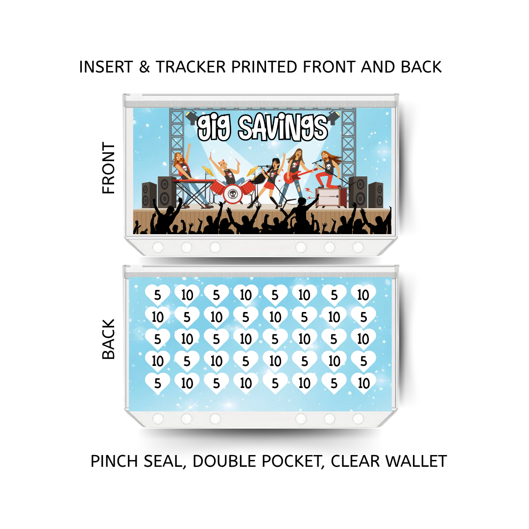GIG savings double insert & tracker plus a clear, twin pocket, pinch seal wallet