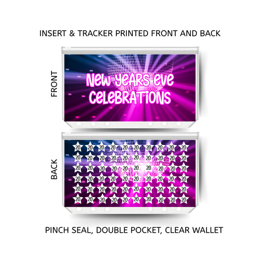 NEW YEAR savings double insert & tracker plus a clear, twin pocket, pinch seal wallet