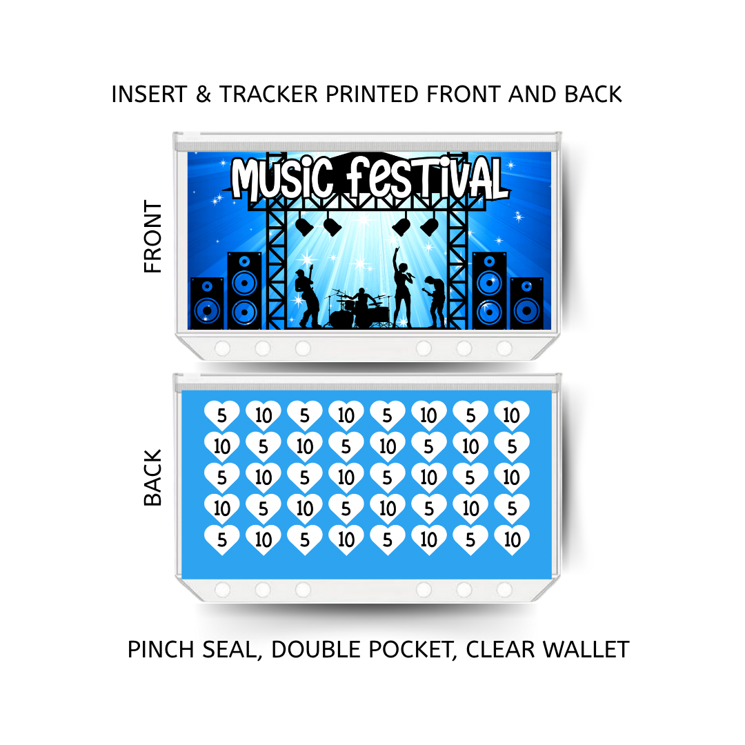 FESTIVAL savings double insert & tracker plus a clear, twin pocket, pinch seal wallet