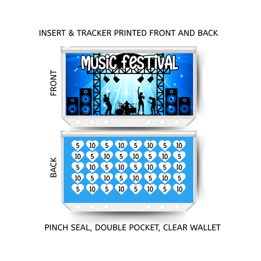 FESTIVAL savings double insert & tracker plus a clear, twin pocket, pinch seal wallet