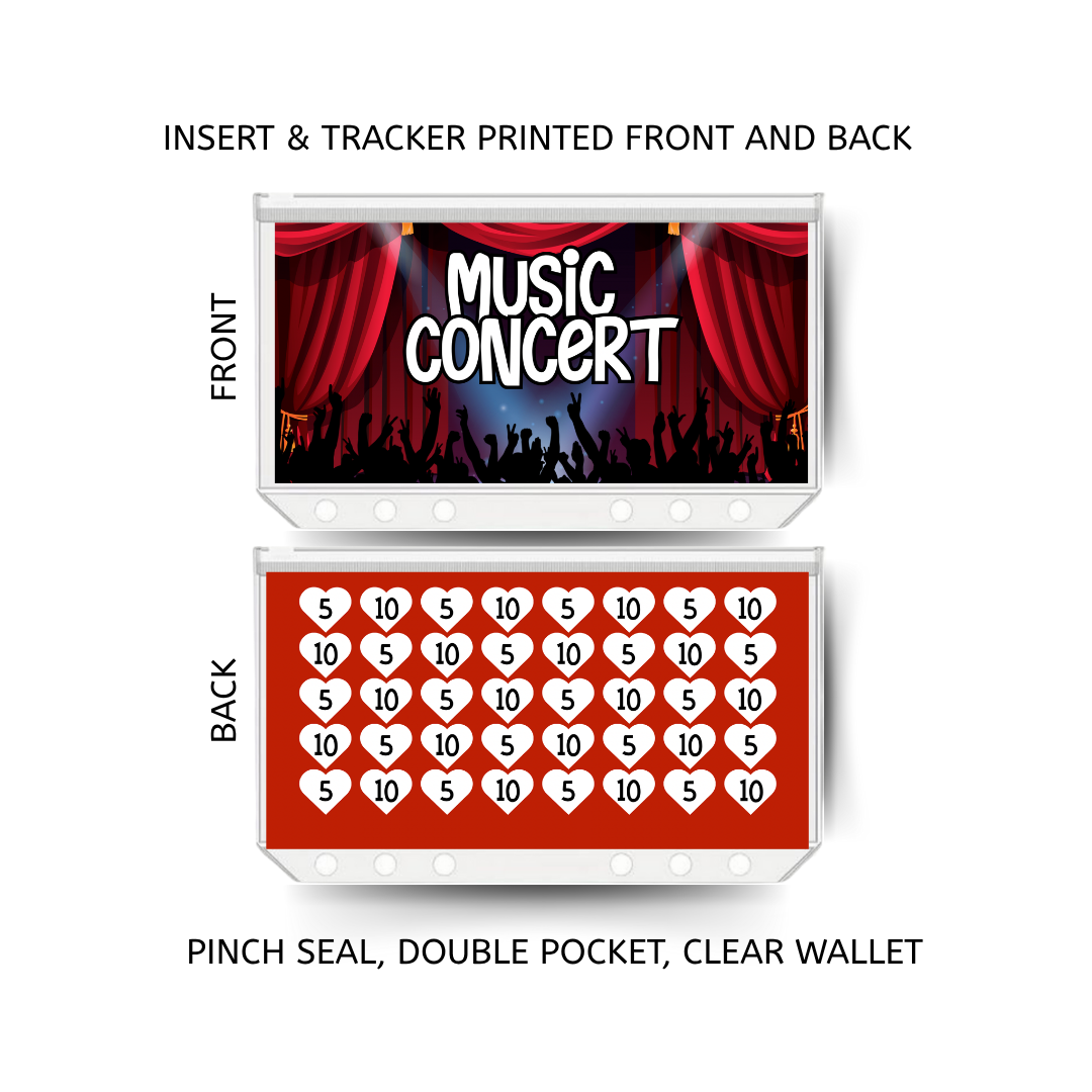 CONCERT savings double insert & tracker plus a clear, twin pocket, pinch seal wallet