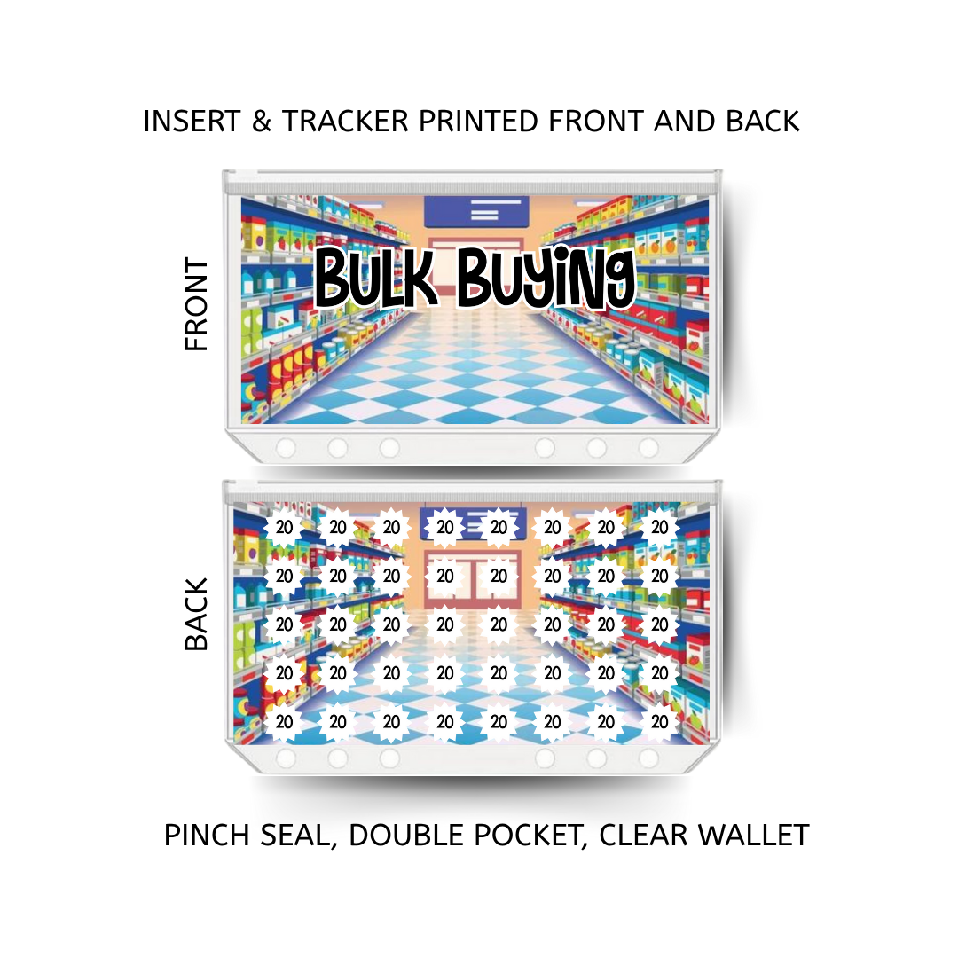 BULK BUYING savings double insert & tracker plus a clear, twin pocket, pinch seal wallet