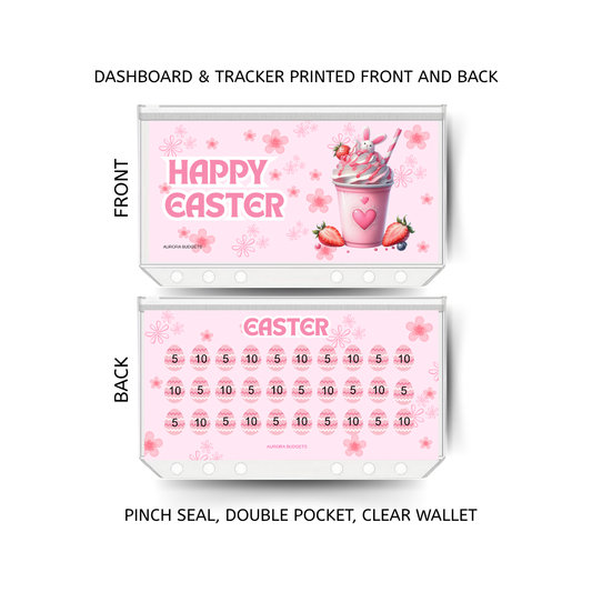 EASTER savings double insert & tracker plus a clear, twin pocket, pinch seal wallet for A6 binder