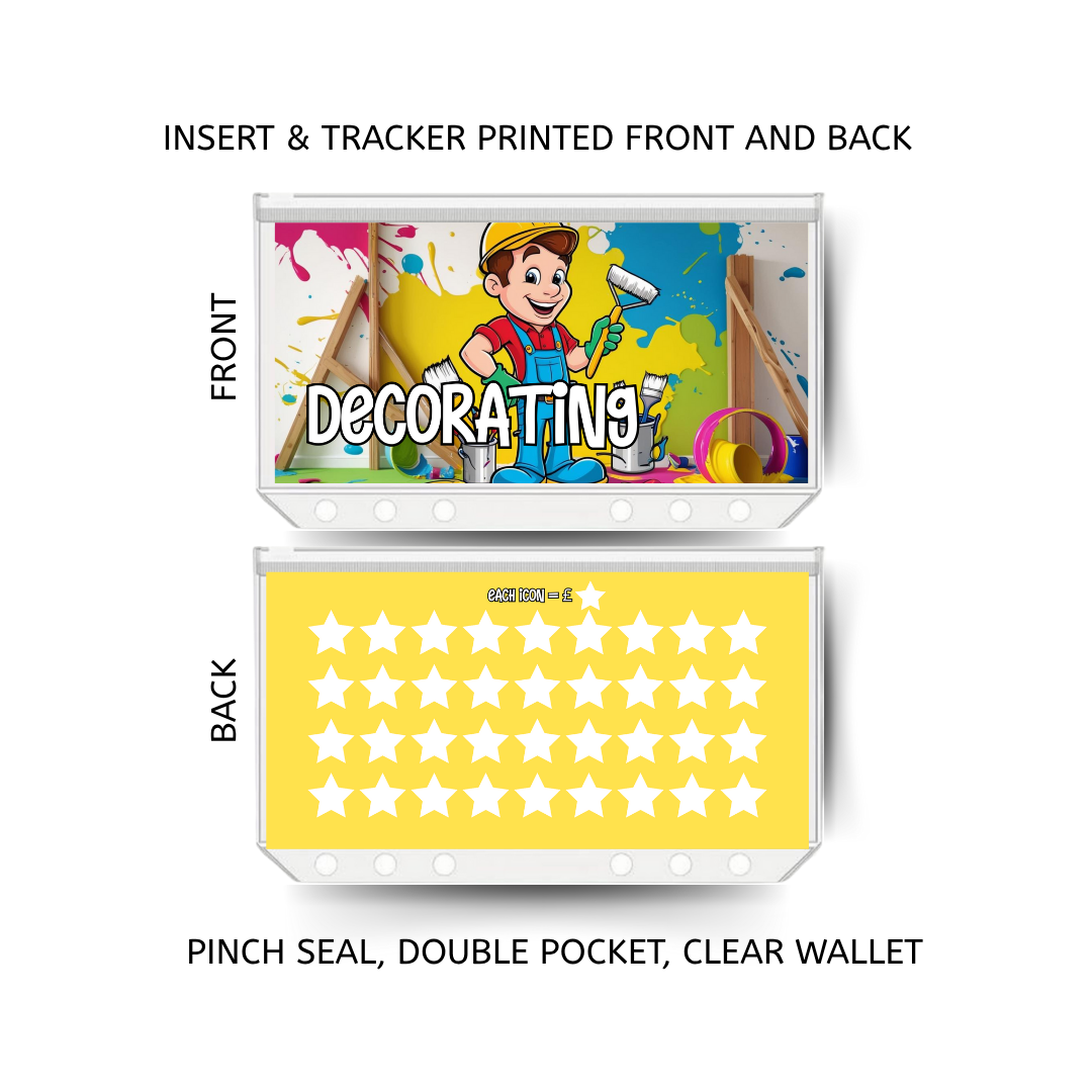 DECORATING savings double insert & tracker plus a clear, twin pocket, pinch seal wallet