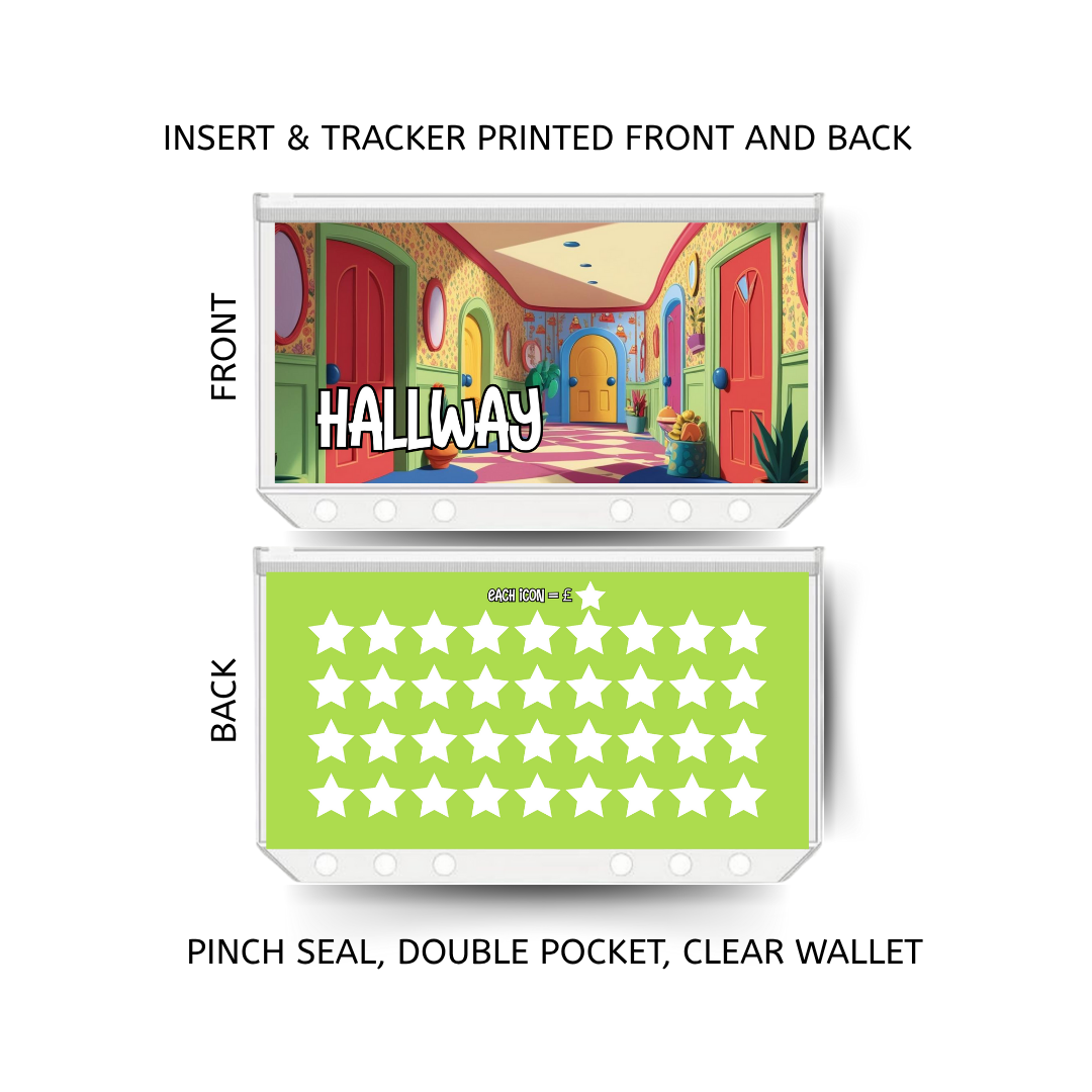 HALLWAY DECOR savings double insert & tracker plus a clear, twin pocket, pinch seal wallet