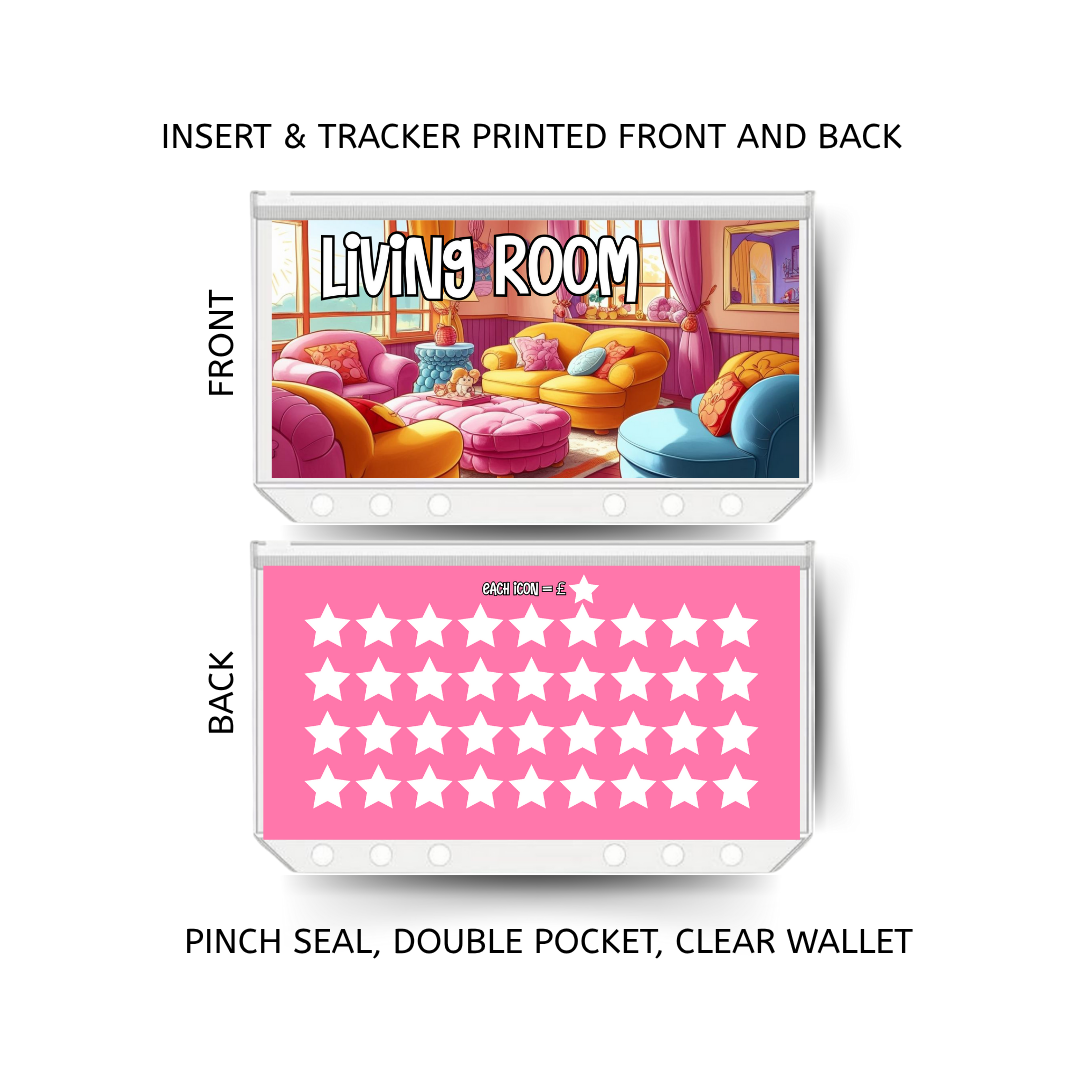 LIVING ROOM DECOR savings double insert & tracker plus a clear, twin pocket, pinch seal wallet
