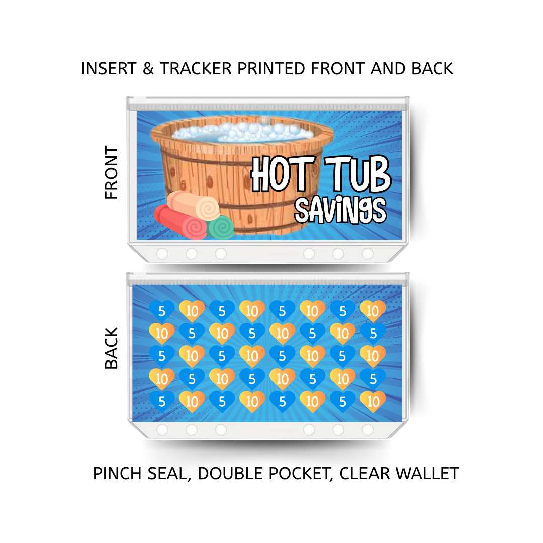 HOTTUB savings double insert & tracker plus a clear, twin pocket, pinch seal wallet