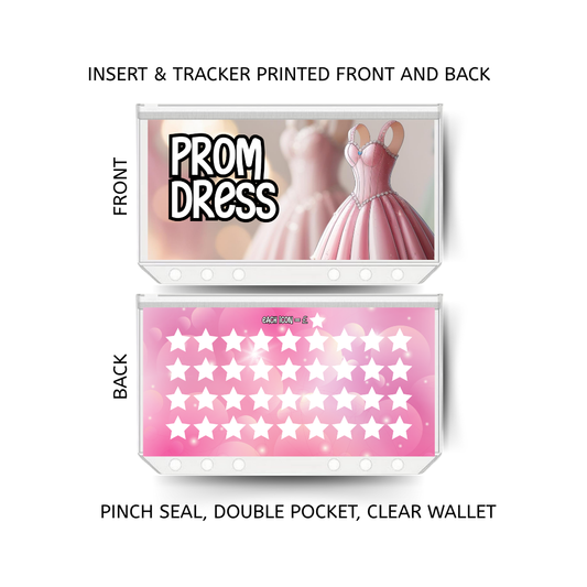 PROM savings double insert & tracker plus a clear, twin pocket, pinch seal wallet