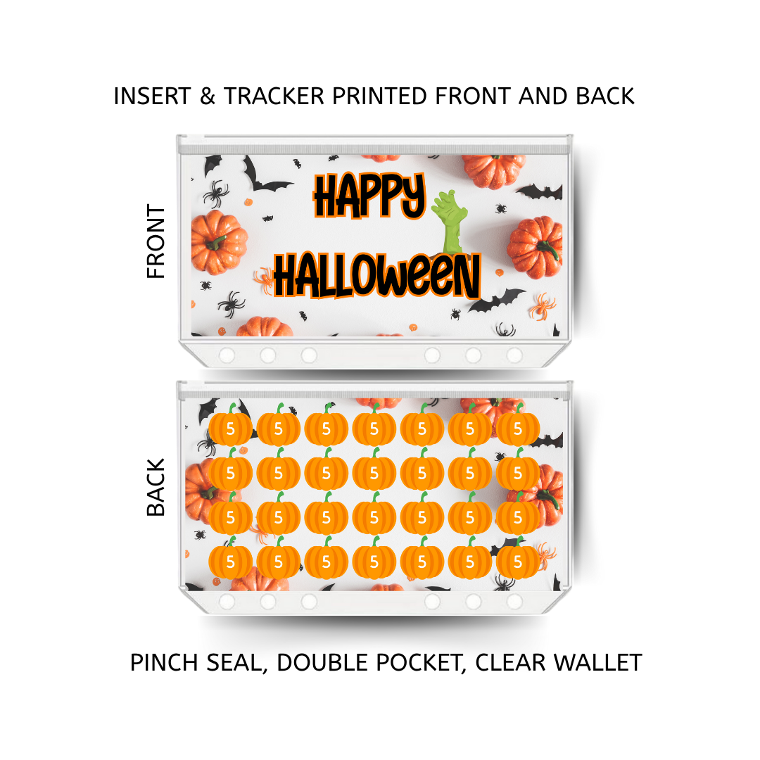 HALLOWEEN savings double insert & tracker plus a clear, twin pocket, pinch seal wallet