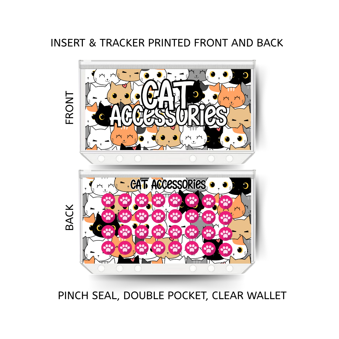 CAT ACCESSORIES savings double insert & tracker plus a clear, twin pocket, pinch seal wallet for A6 binder