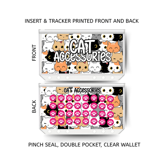 CAT ACCESSORIES savings double insert & tracker plus a clear, twin pocket, pinch seal wallet for A6 binder